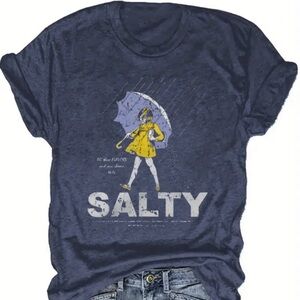 Navy Tee with Salty Graphic